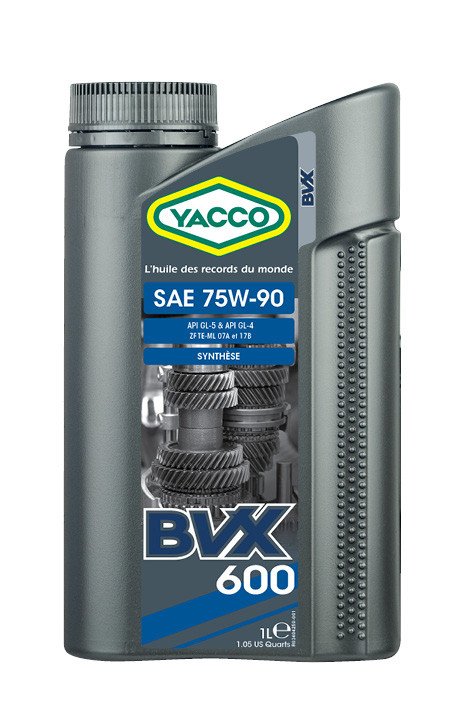 YACCO | BVX 600 75W90 | 1л. синт. масло для КПП мостов GL5/4 | 1