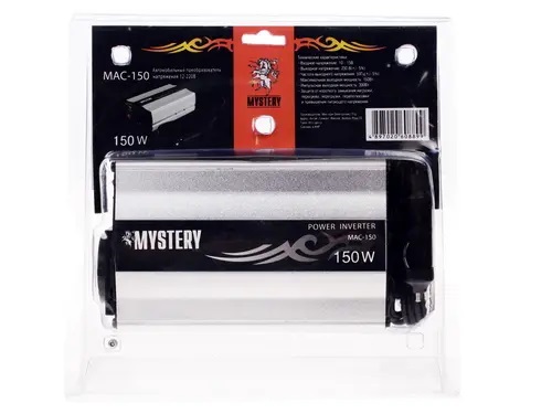 Mystery | MAC-150 | преобразователь напряжения 12V-220V, 150 Вт, порт USB | 5