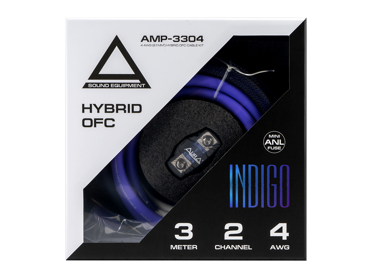 AurA | AMP-3304 | HYBRID-OFC, 2 канала, 4Ga (21мм²), 3 метра, MiniANL 60A, RCA (OFC), шестигранник | превью 3