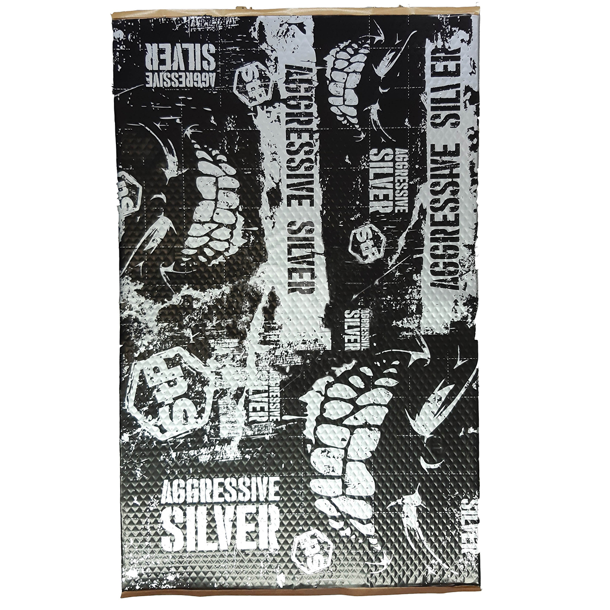 STP | Вибропласт Aggressive SILVER NEW | толщина 2 мм, лист 0,35 кв. м, 12 листов/уп | 2