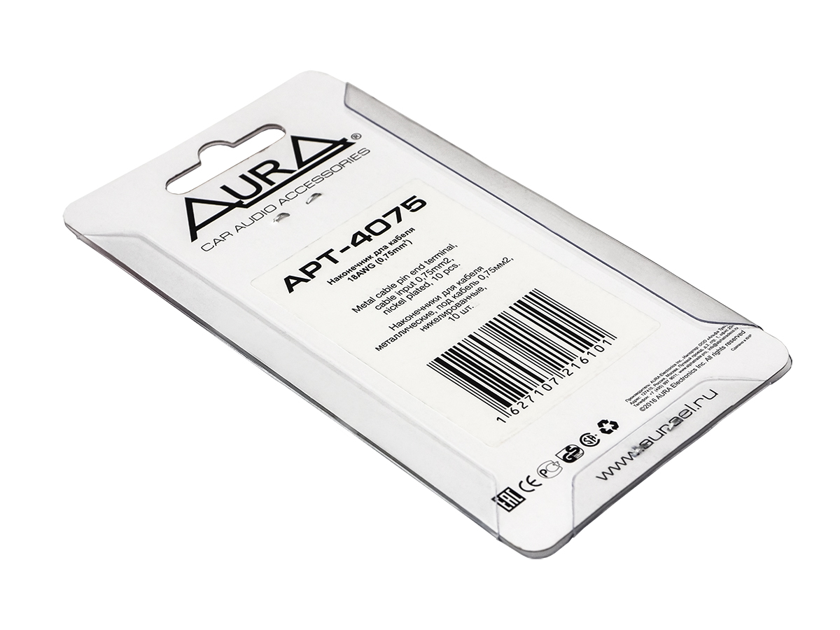 AurA | APT-4075 | Гильза акустическая, 0.75мм, комплект 10шт., Nickel, блистер | превью 2