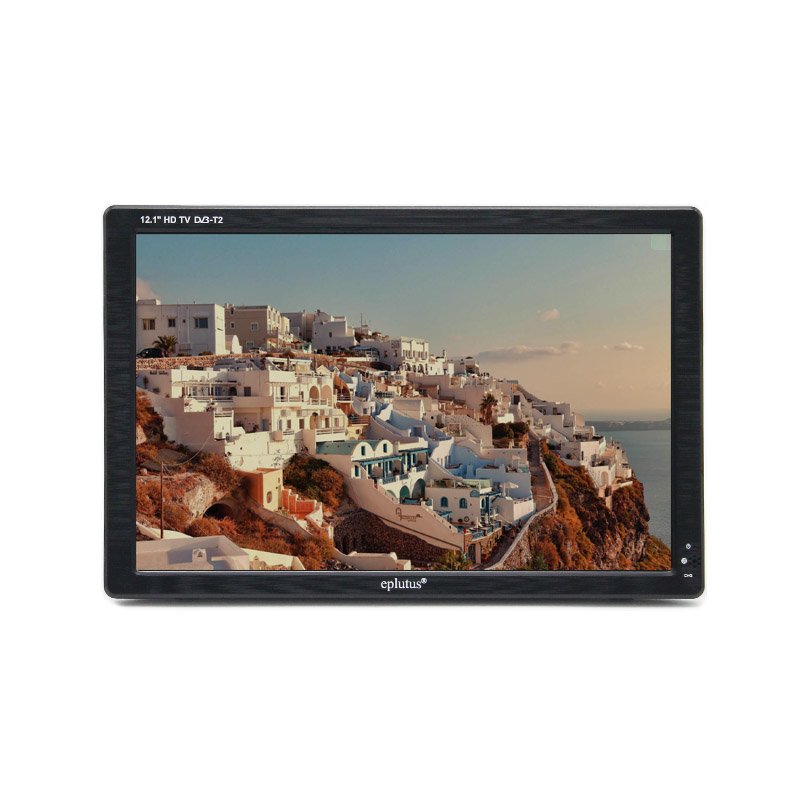 Eplutus | EP-121T Black | 12" встроенный DVB-T2, USB, внутренний аккумулятор | 1