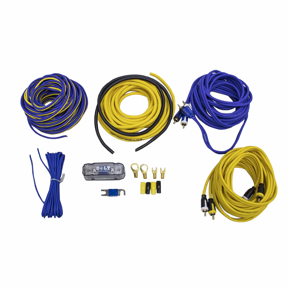 COLT | KIT84 | Набор проводов для 4-х канального усилителя (8 GA) гибкий силикон, омедненный алюм | превью 2