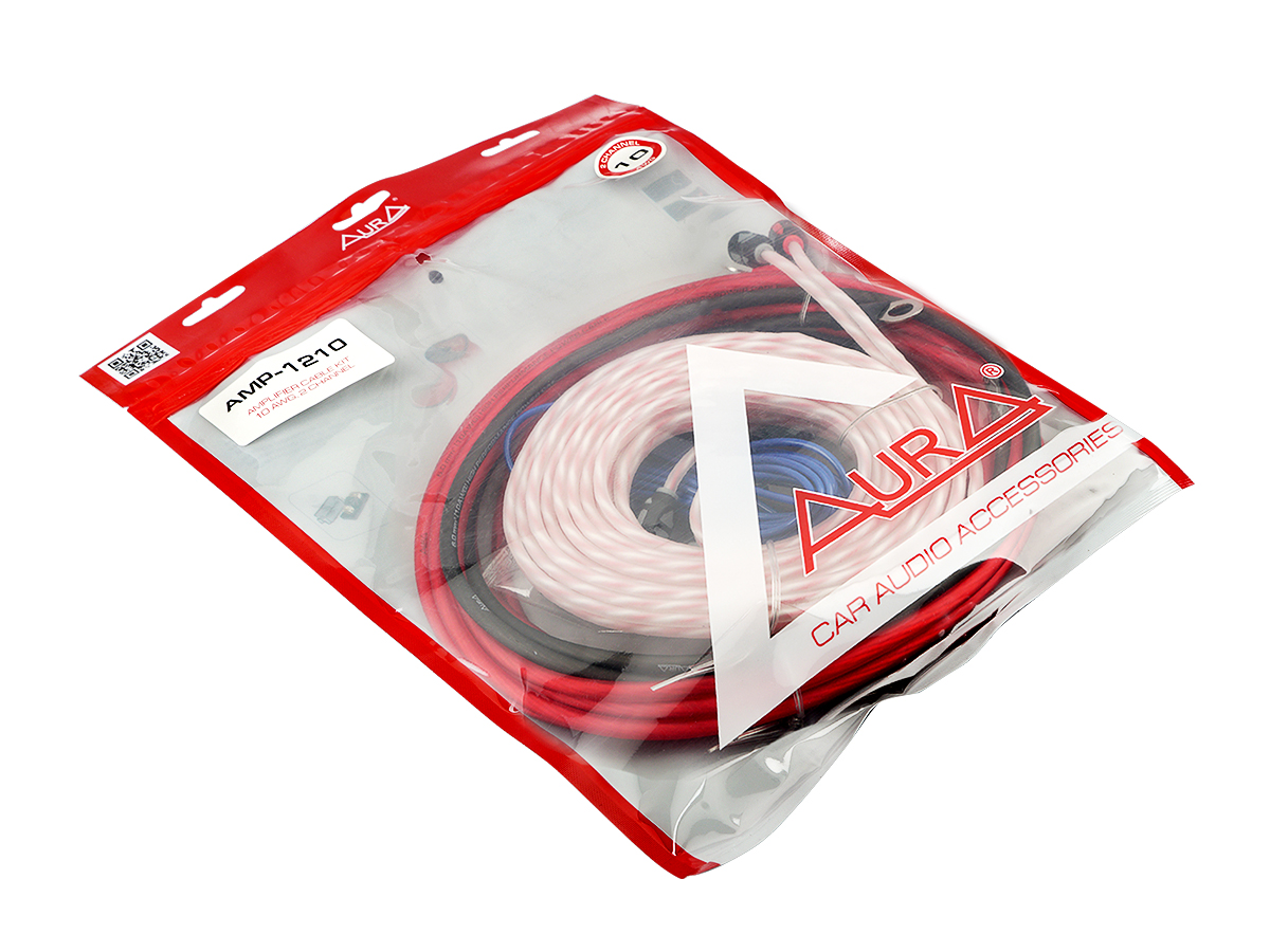 AurA | AMP-1210 | 2 канала, 10Ga (6мм²), держатель MiniANL 30A, RCA, клеммы, шестигранник, пакет | превью 2