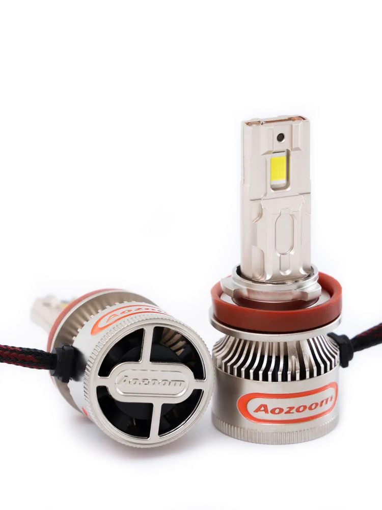 AOZOOM | P10 H11 | с вентилятором , 5500K , 12V, 55 Вт, 3500 Lm комплект 2 шт. | 2