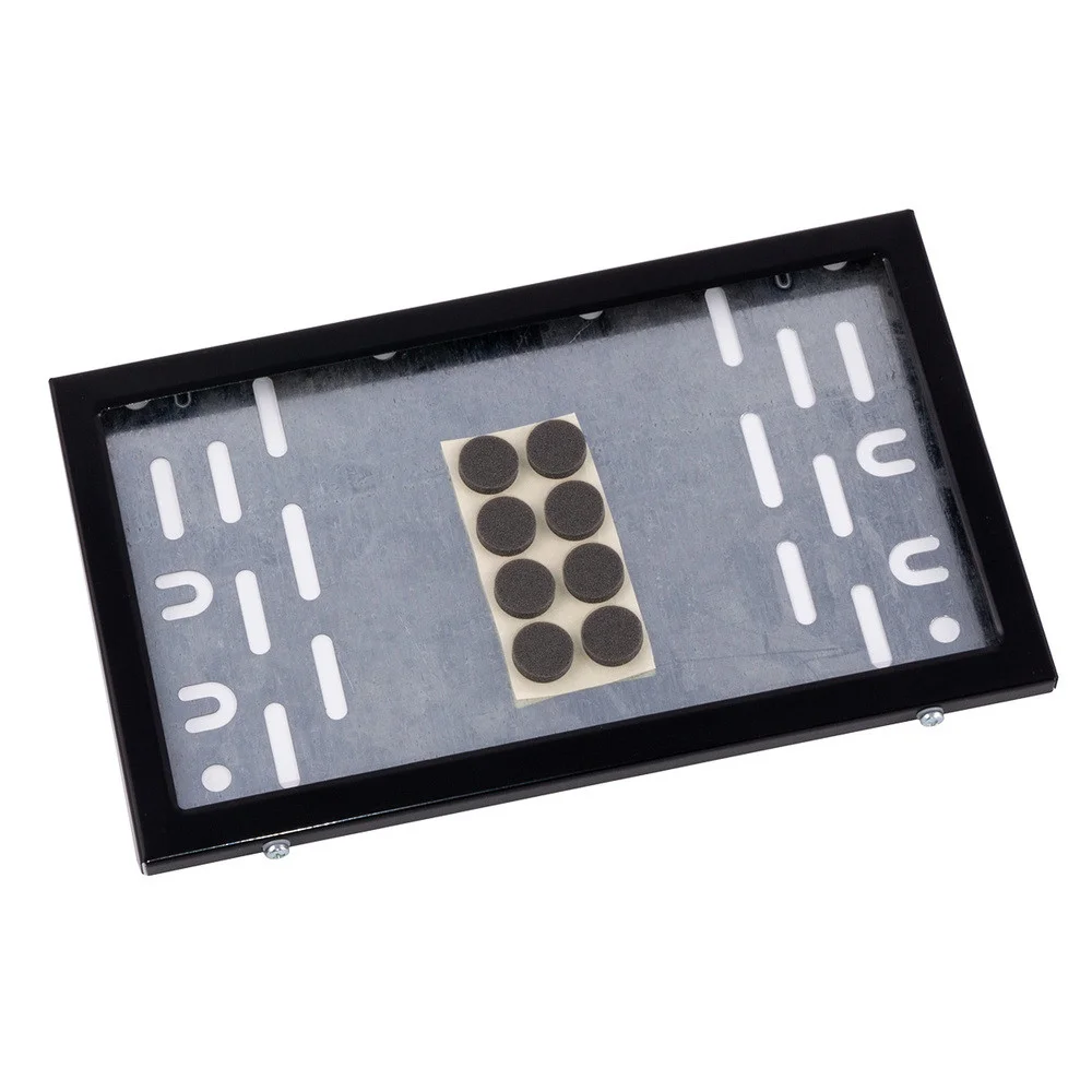 DolleX | SPL1A-31 | Рамка ном.знака 290х170 (новый ГОСТ, тип 1А) метал, с металл. адаптером, черная| превью 1