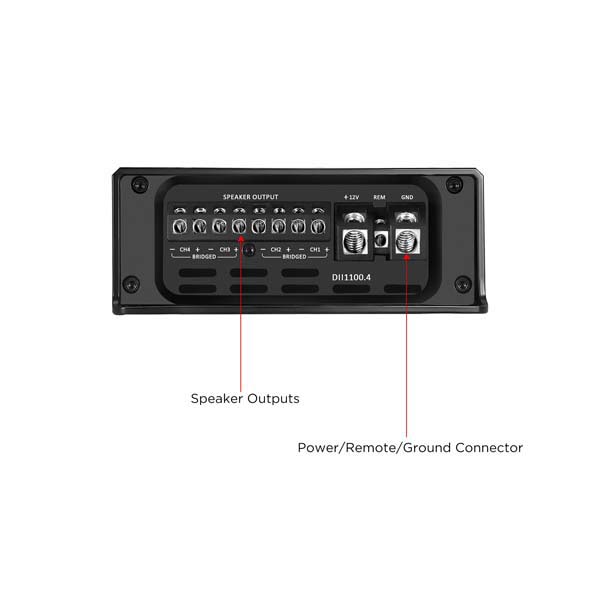 Recoil | DII1100.4 | 4-х канальный усил., 4х180/270W, mini | превью 3