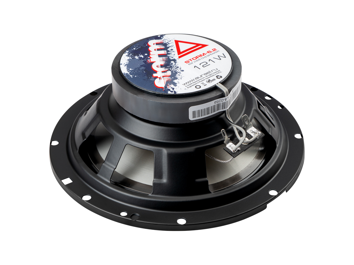 AurA | STORM-6.2 | 6,5" (16cm), 2-полосные, коакс., ВЧ-ШЕЛК, 61/121w, 70Hz - 20kHz, 90db, сетки | 6