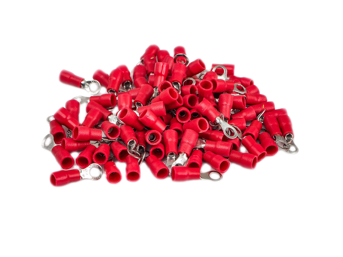 AurA | ATR-1542 | Клемма кольцевая, красная, 4,2 мм, диаметр кабеля: 0,5 - 1,5 mm, уп. 100шт. | 2