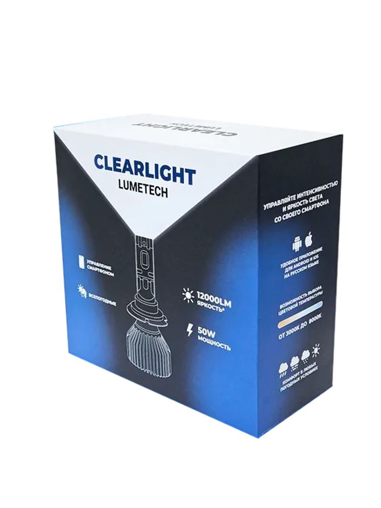 Clearlight | LED LUMITECH HB3/4 | Лампа LED HB3/4 50W 5700Lm 3000-8000K (2 шт.) 12 в.| 2