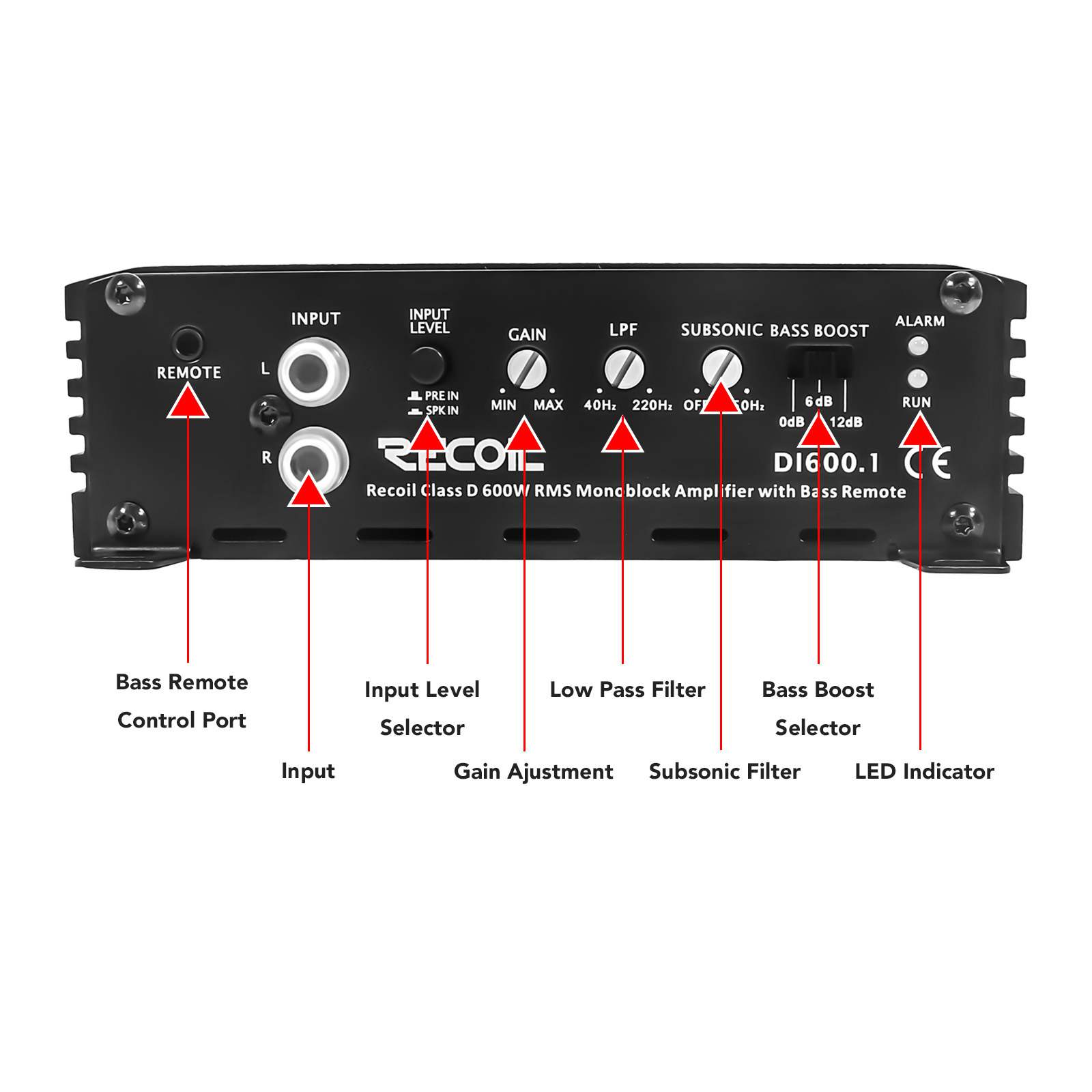 Recoil | DI600.1 | 1-х канальный усил., 1х380/600/min2Om | 4