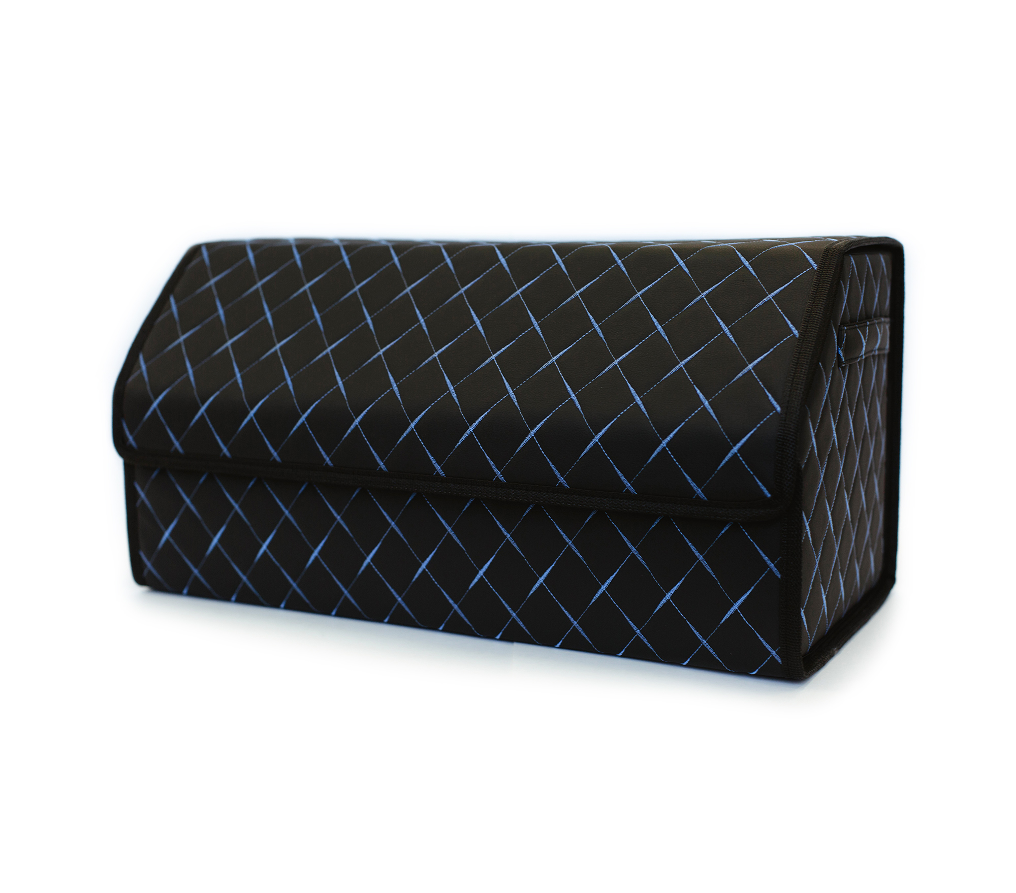 FOR CARS | 3D органайзер | черный/синяя нить,экокожа, размер L (60*31*31 см.)  | 1