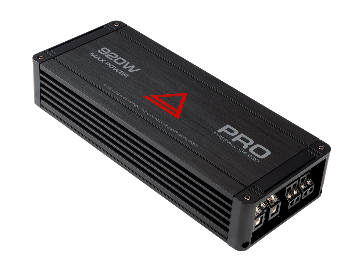 AurA | FIREBALL-4.230 PRO | 4x150w (4 Ohm), 4x230w (2 Ohm), 2x460w (4 Ohm), LPF/HPF, 10Hz - 25kHz | 1