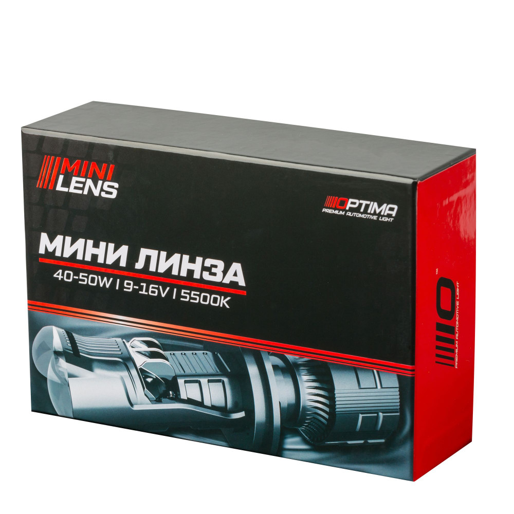 OPTIMA | ML-H7-40 | H7 Мини-линза 40Вт, 12В, 5500K, комп 2 шт. | 3