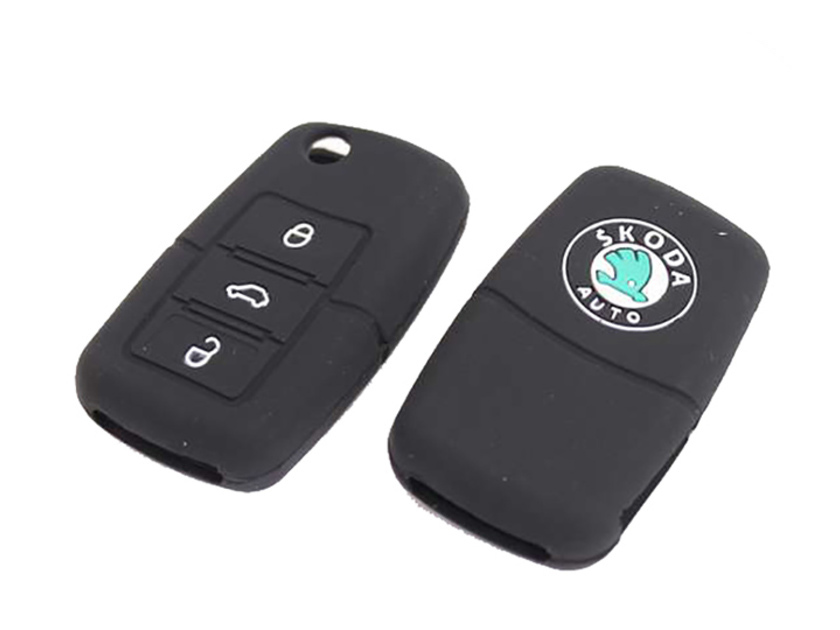 Чехол Силикон | SKODA -01   | Силиконовый чехол для выкидного ключа  | 1