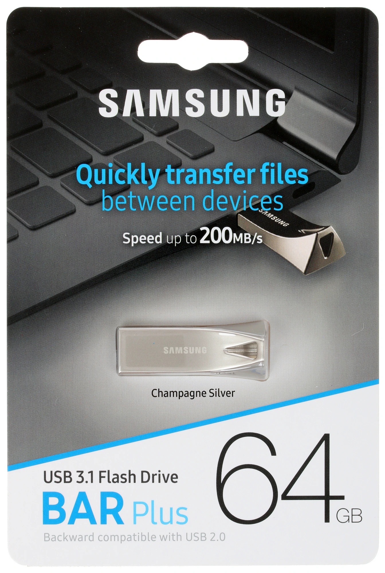 Samsung | 64GB | Модуль памяти USB 3.1 64GB Bar Plus серый (200 МВ/s)| превью 1