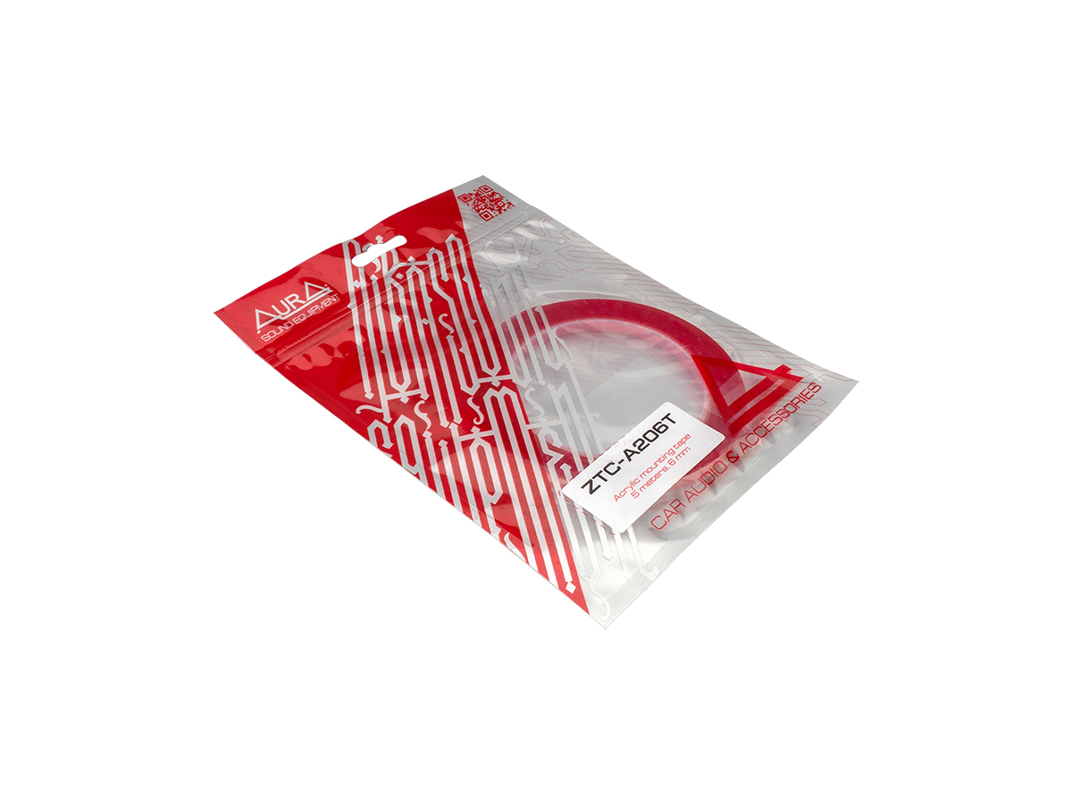 Скотч двусторонний | AurA ZTC-A206T | акриловая клейкая лента, прозрачная, 0.8 mm x 6mm x 5m | превью 2