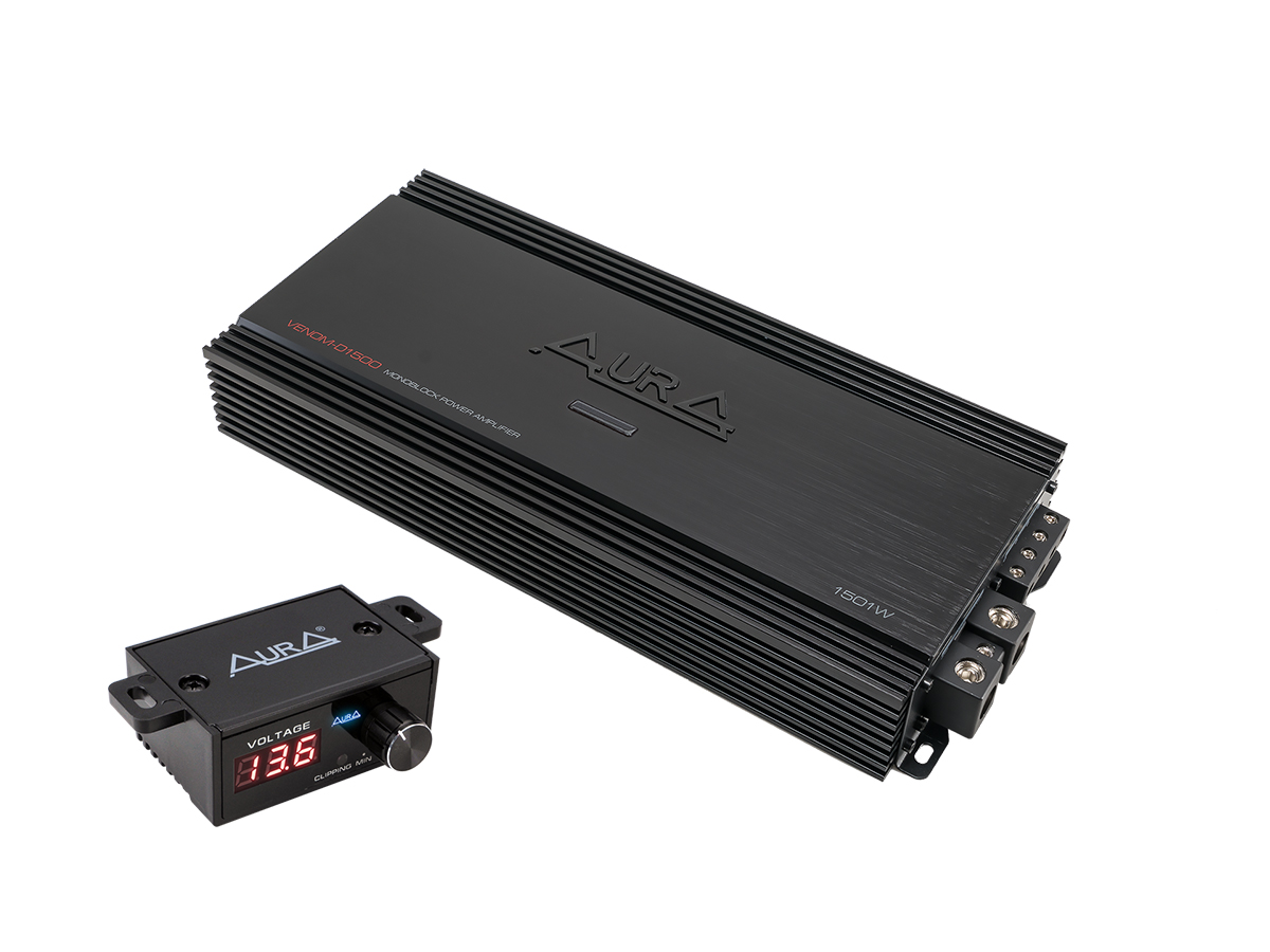 AurA | VENOM-D1500 | 650w (4 Ohm), 1x1000w (2 Ohm), 1x1500w (1 Ohm), 20Hz - 250Hz, ДУ | 1