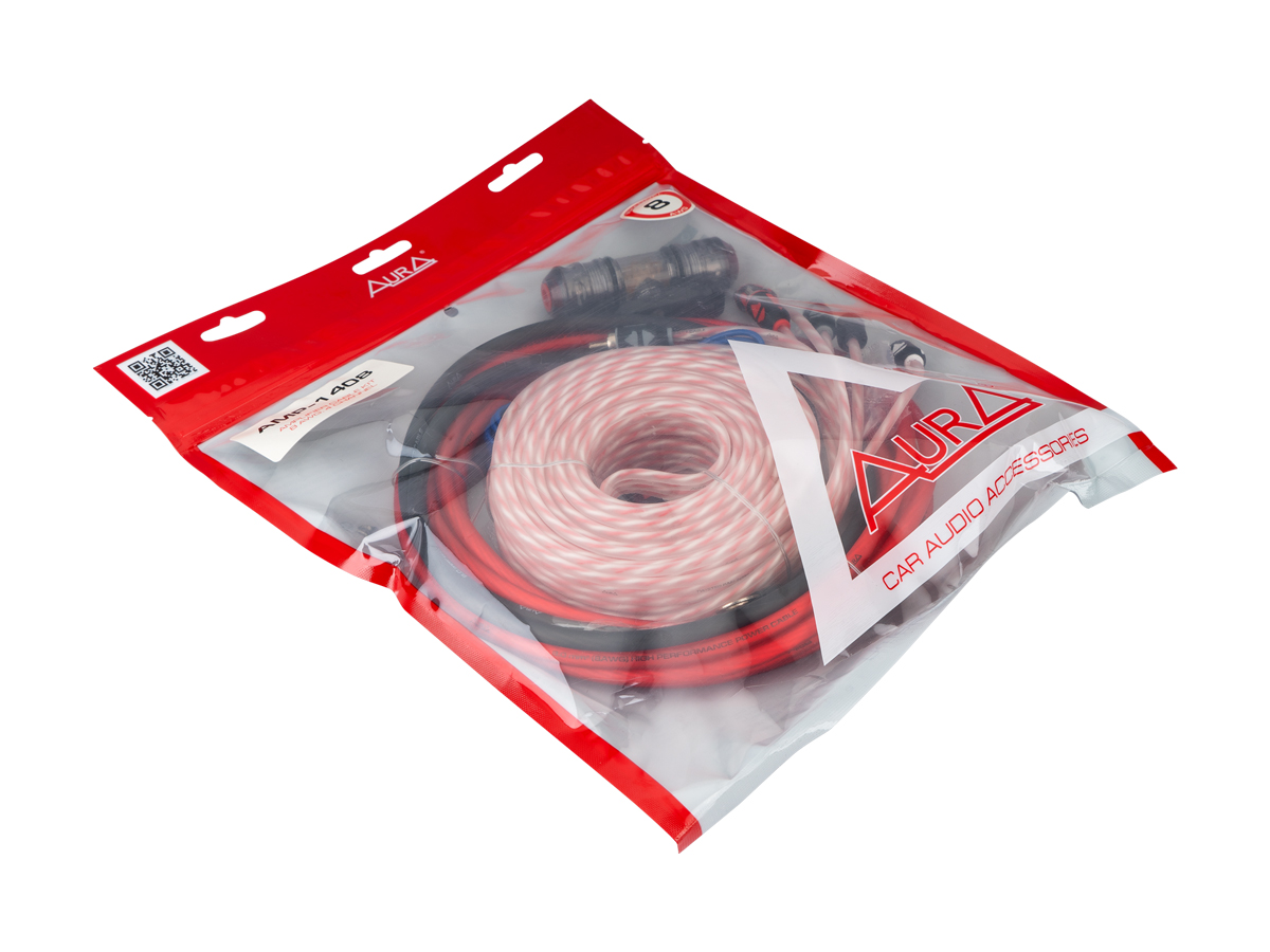 AurA | AMP-1408 | 4 канала, 8Ga (8мм²),  держатель MiniANL 60A, RCA, клеммы, шестигранник, пакет | превью 2