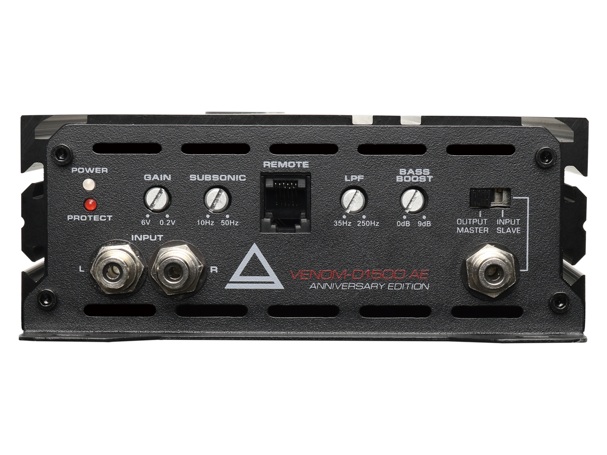 AurA | VENOM-D1500 AE | 650w (4 Ohm), 1x1000w (2 Ohm), 1x1500w (1 Ohm), 20Hz - 250Hz, ДУ | 3