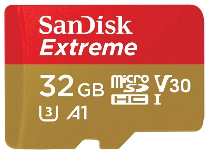 SanDisk | MicroSD 32Gb UHS-I U3 | Карта памяти без адаптера Class 10 Extreme A1 V30 UHS-I U3 | 1
