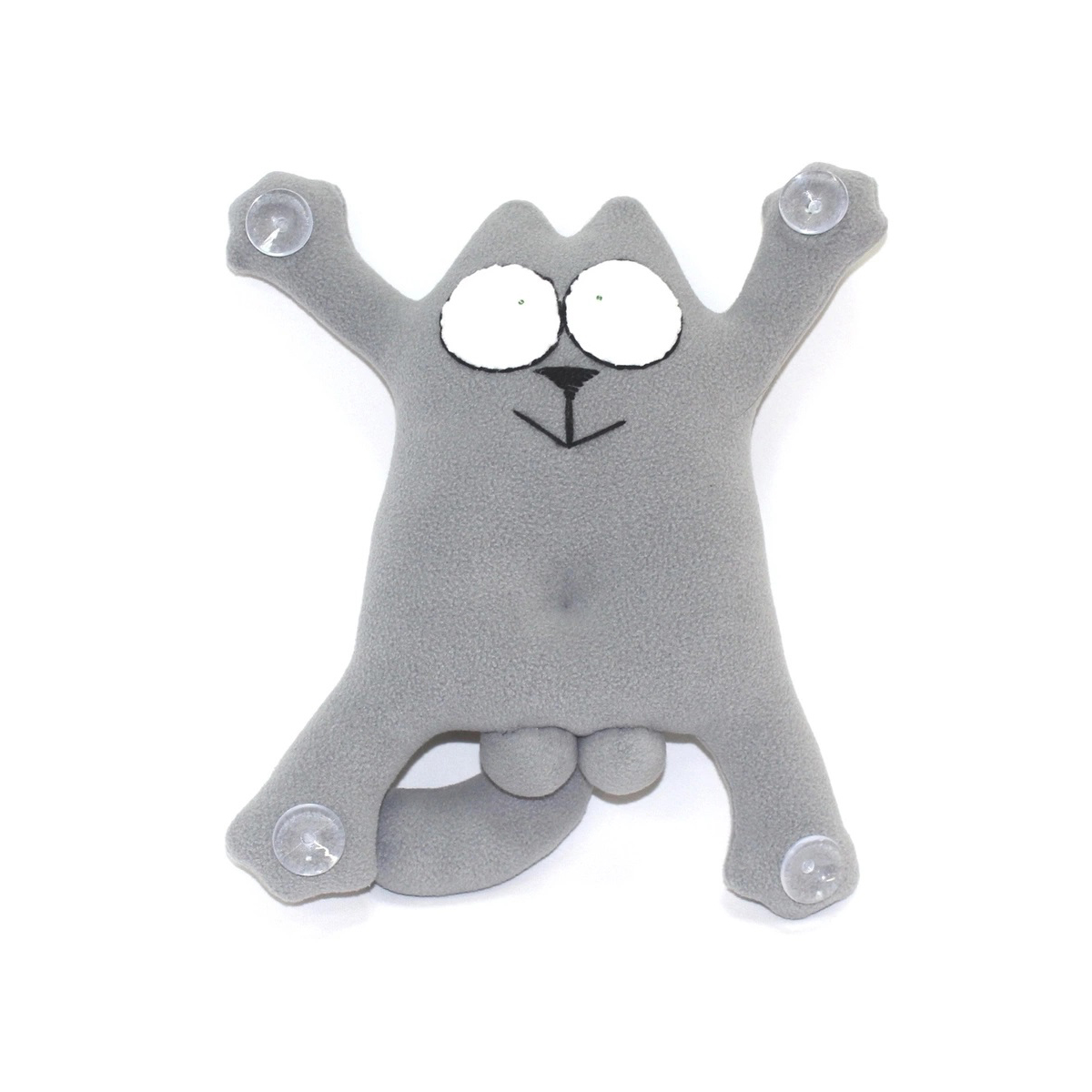 SNOOGY | КОТ МАЧО | кот на стекло на присосках СЕРЫЙ | 1