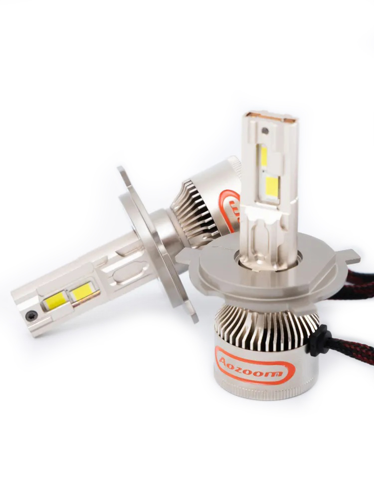 AOZOOM | P10 H4 |  с вентилятором , 5500K , 12V, 55 Вт, 3500 Lm  комплект 2 шт. | превью 1