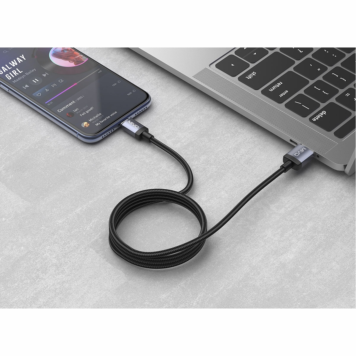Mivo | MX-39T | Кабель Type-C - USB 2.4 А  1 м | превью 2