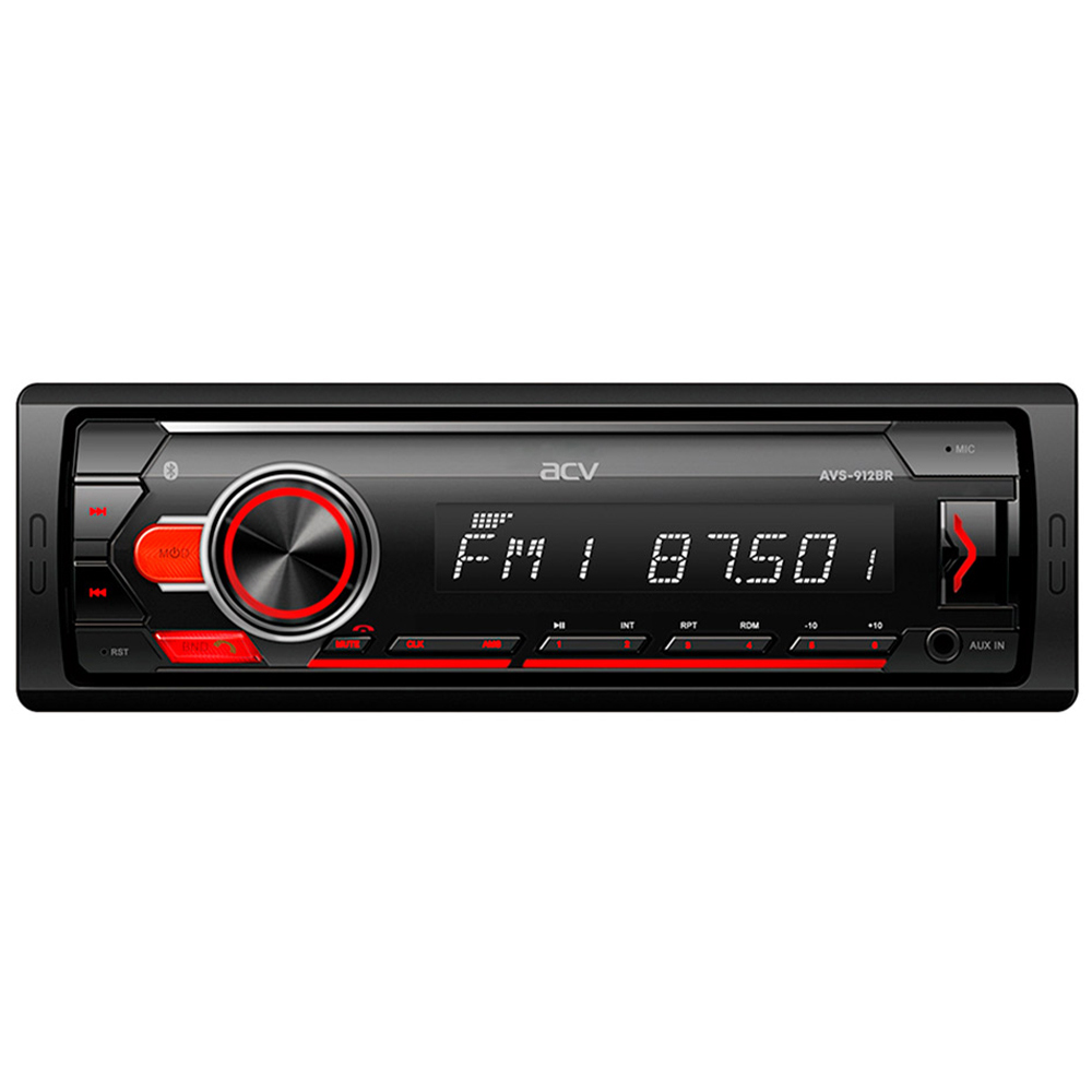 ACV | AVS-912BR | 1din/красная/FM/MP3/USB/BT/SD/FM/4*50/Bluetooth | 1