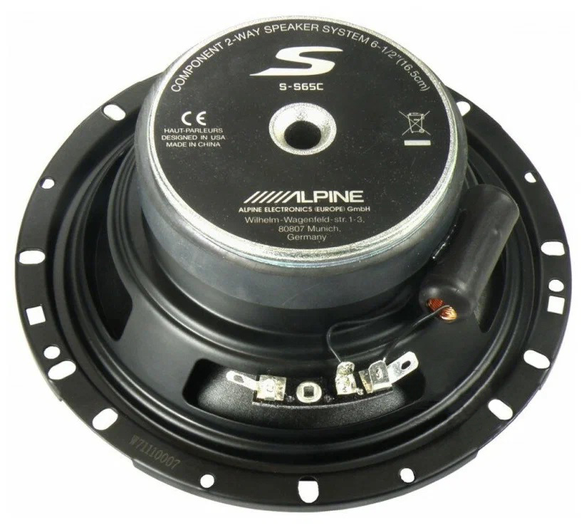 Alpine | S-S65C | 2-х Комп. 16,5 см 240 Вт пик/ 80 Вт ном.,  70 Гц - 22 кГц, S-Series  | превью 3