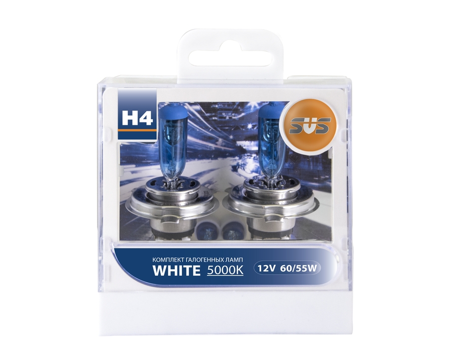 SVS   | H4 0200034000  WHITE 5000K  | Лампа H4 12V 60/55W + W5W  Комплект | превью 1