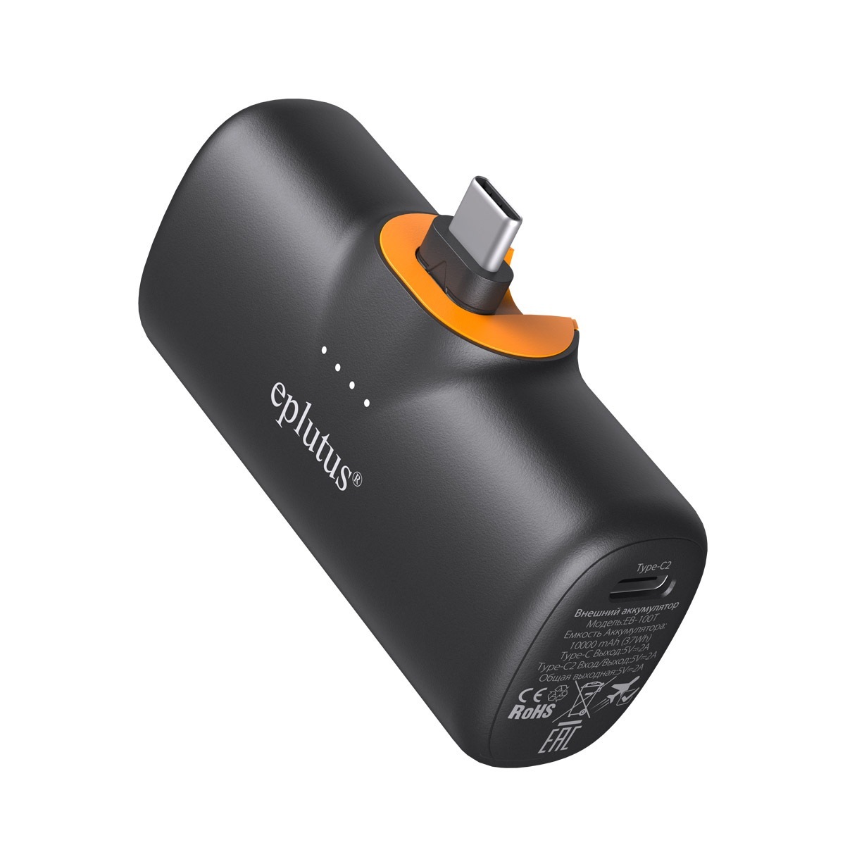 Mivo | EB-100T | Внешний mini аккумулятор 10000 mAh Порт USB Type-C | 1