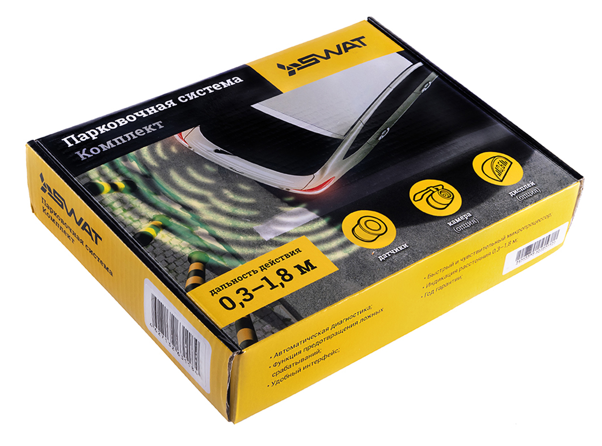 Swat | PT-104W | К-т датчиков парковки, 4 датчика, White, 18.5mm | 5