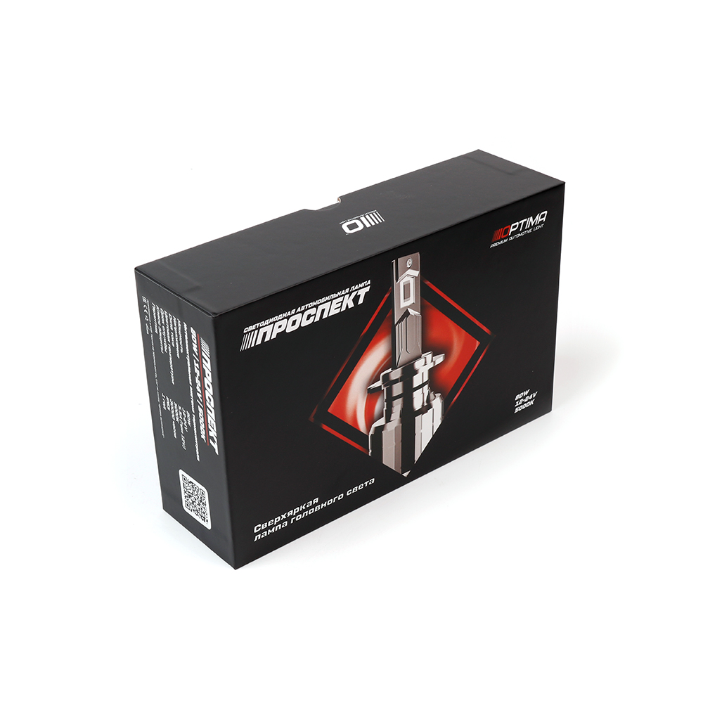 OPTIMA | H7 LED ПРОСПЕКТ | 80W, 8000Lm, 5000K , 9-24V комплект 2 шт. | 5