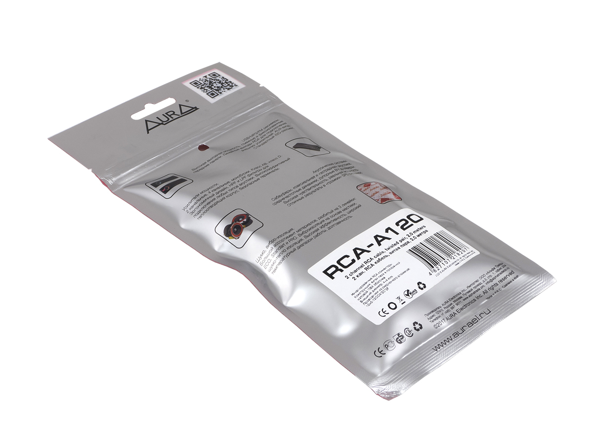 AurA | RCA-A120 MkII  | RCA-кабель 2 метра, 2 канала, витая пара | превью 3