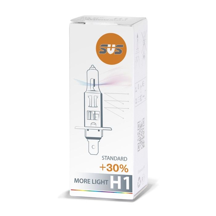 SVS | H1 0200003000 Halogen  | Лампа H1 12V 55W +30% 1шт. | превью 1