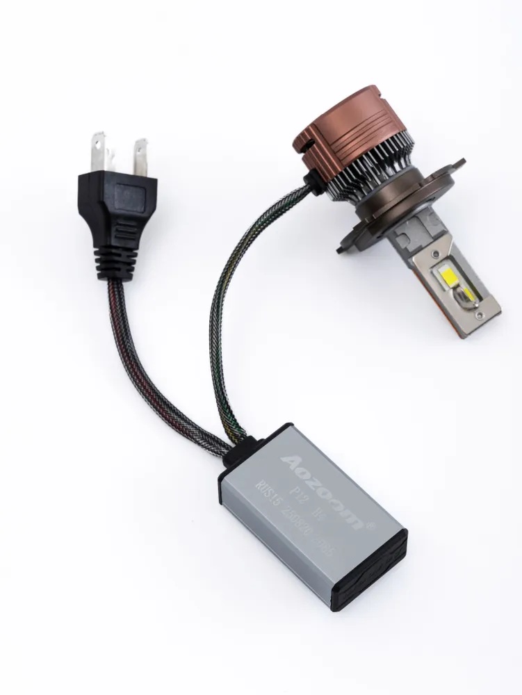 AOZOOM | P12 H4 |  с вентилятором , 5500K , 12V, 75 Вт, 6000 Lm  комплект 2 шт. | 4