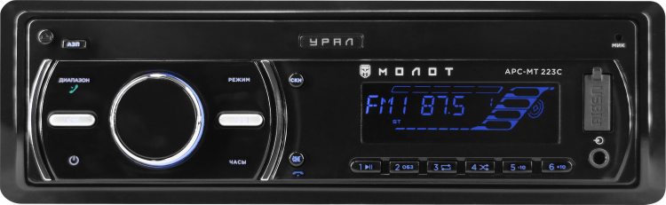 Ural | Урал МОЛОТ АРС-МТ 223С | 4*25Вт, BT, USB,RCA, AUX, синие кнопки, приложение | превью 1