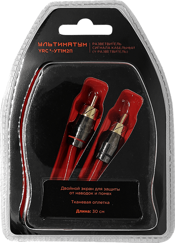 Ural | УРАЛ YRCA-УТ1М2П | RCA Y-разветвитель 0.3 м, 1 ШТ,"1 мама"-2"папы" | 1