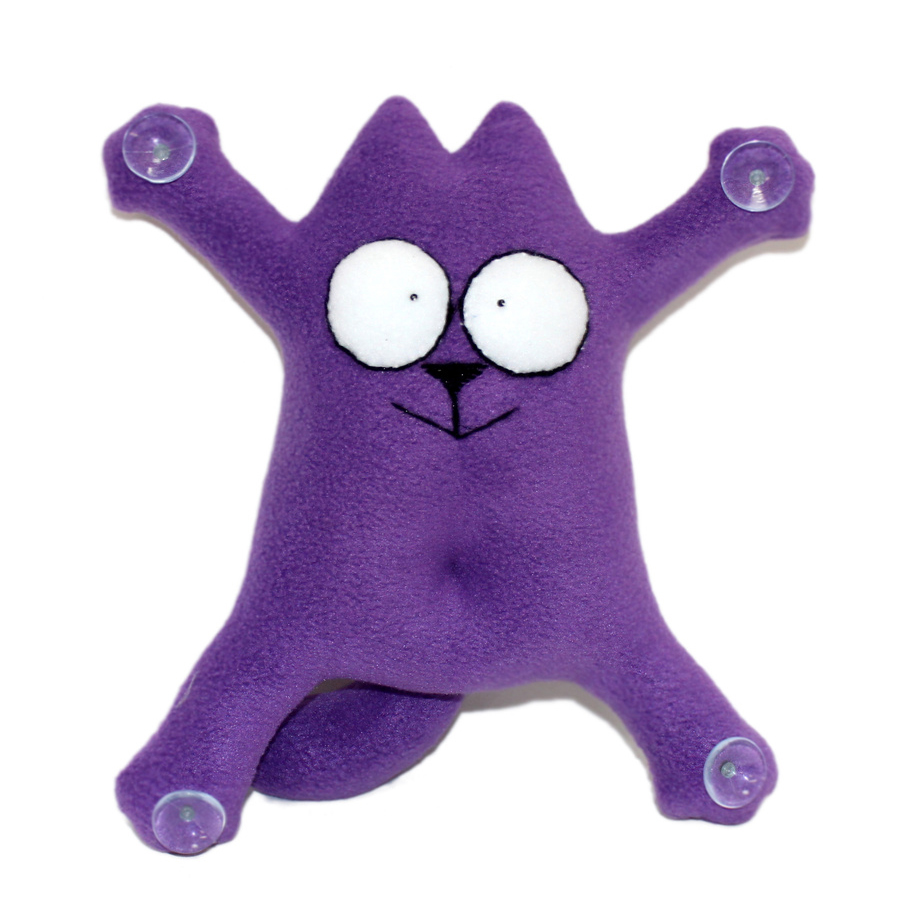 SNOOGY | КОТ | кот на стекло на присосках СИРЕНЕВЫЙ | превью 1