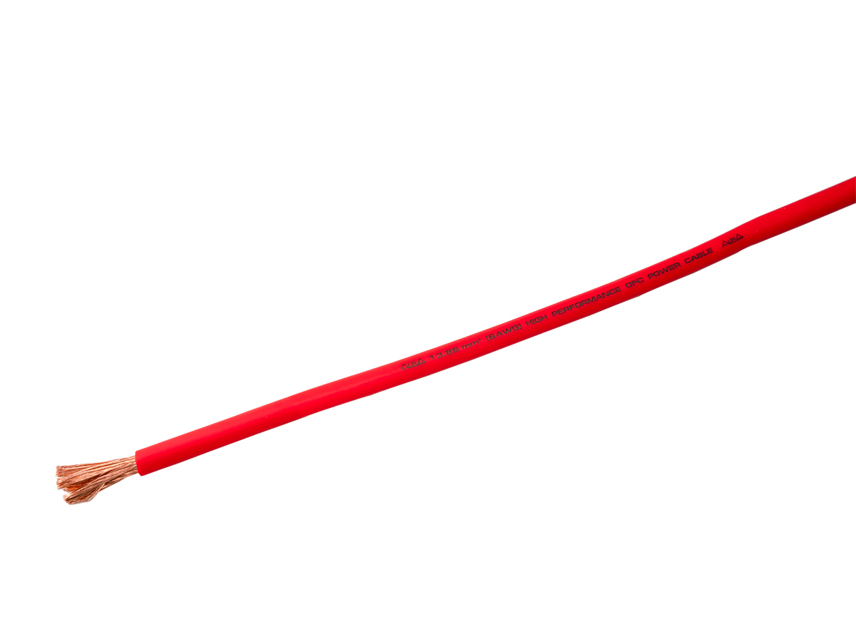 AurA | PCC-514R | 6GA (14мм²) бескислород.медь(OFC), ОПТ КРАТНО 5м; цена за 1 м, красный, БУХТА 50м| превью 3