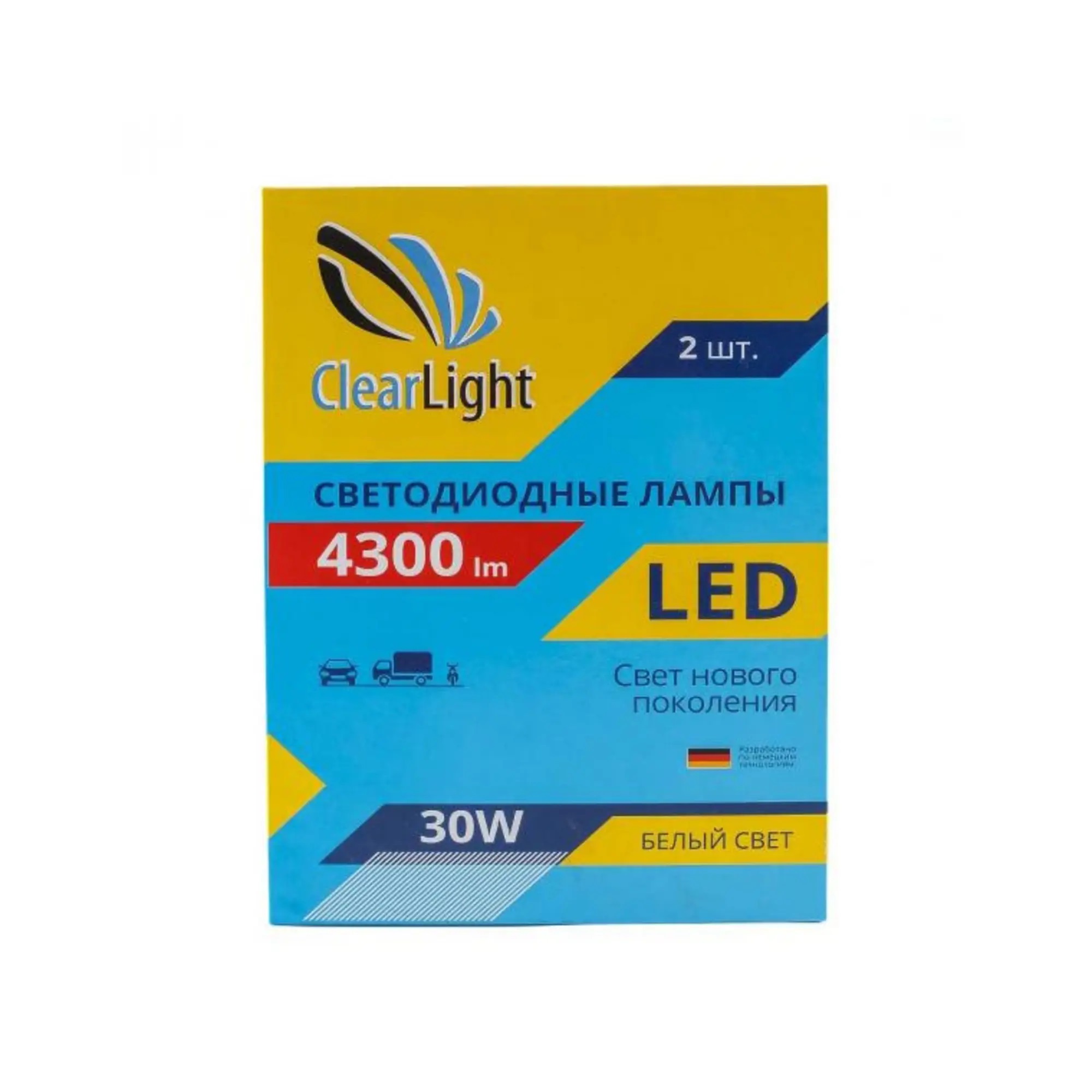 Clearlight | LED H4 | Лампа LED H4 4300 Lm (2 шт.) 12 в.| 1
