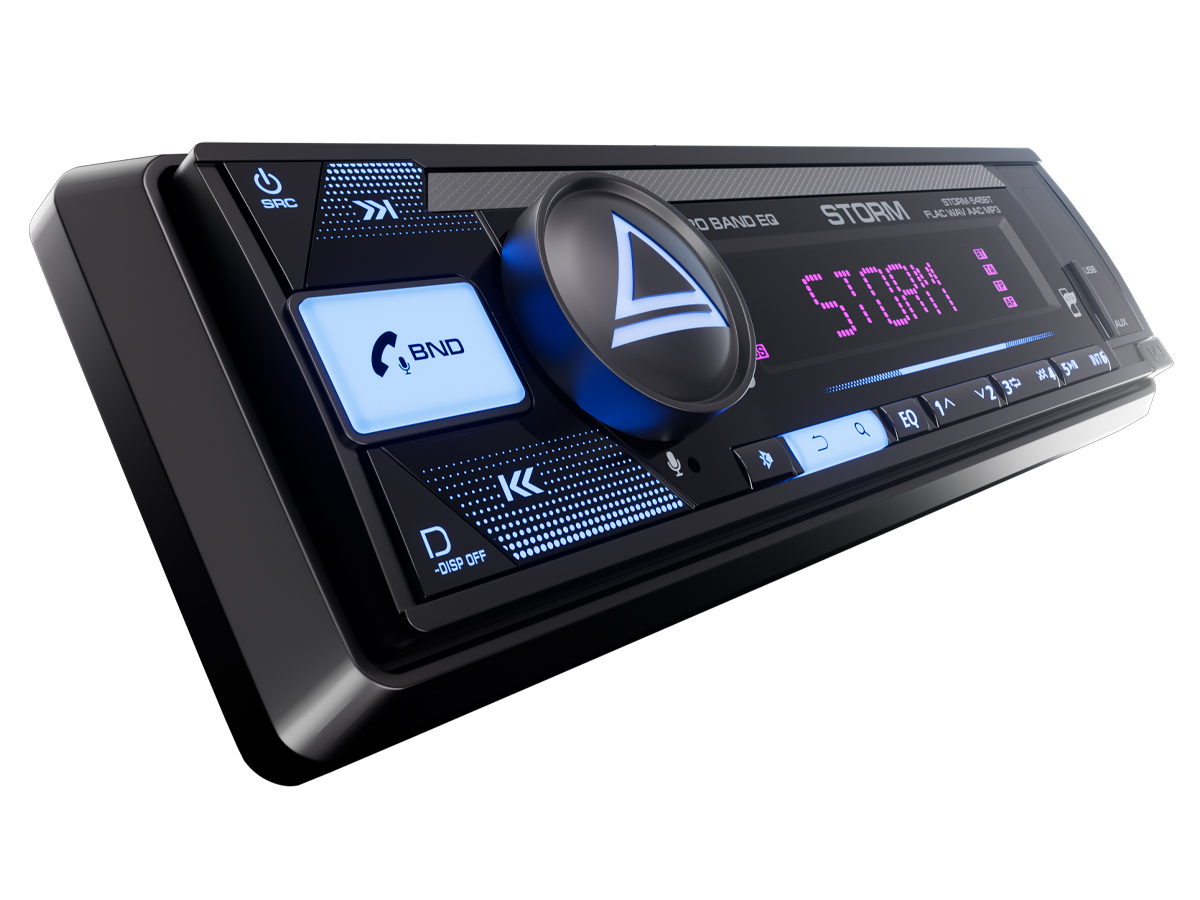 AurA | STORM-545BT | СЪЕМНАЯ ПАНЕЛЬ, 4х51w, FLAC, USB/BT, 6 RCA (SUB), 20EQ, APP, 3-RGB, ДУ | превью 1