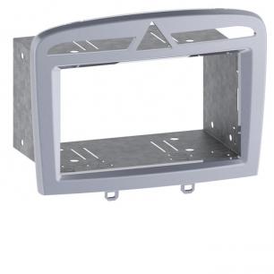 Incar | RFR-N24 | Рамка магнитолы 2Din Peugeot 408, 308 2din (салазки) аварийка Silver | 1