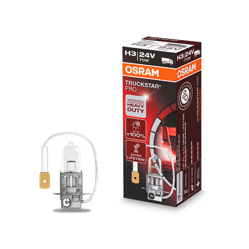 OSRAM | H3 64156 TSP Halogen | Лампа H3 TRUCKSTAR 24V 70W +100%  комплект 1шт. | превью 1