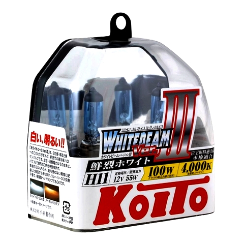KOITO | P0750W H11 WHITEBEAM | 12V 55W (100W) лампа накаливания  2шт.пласт уп.| превью 1