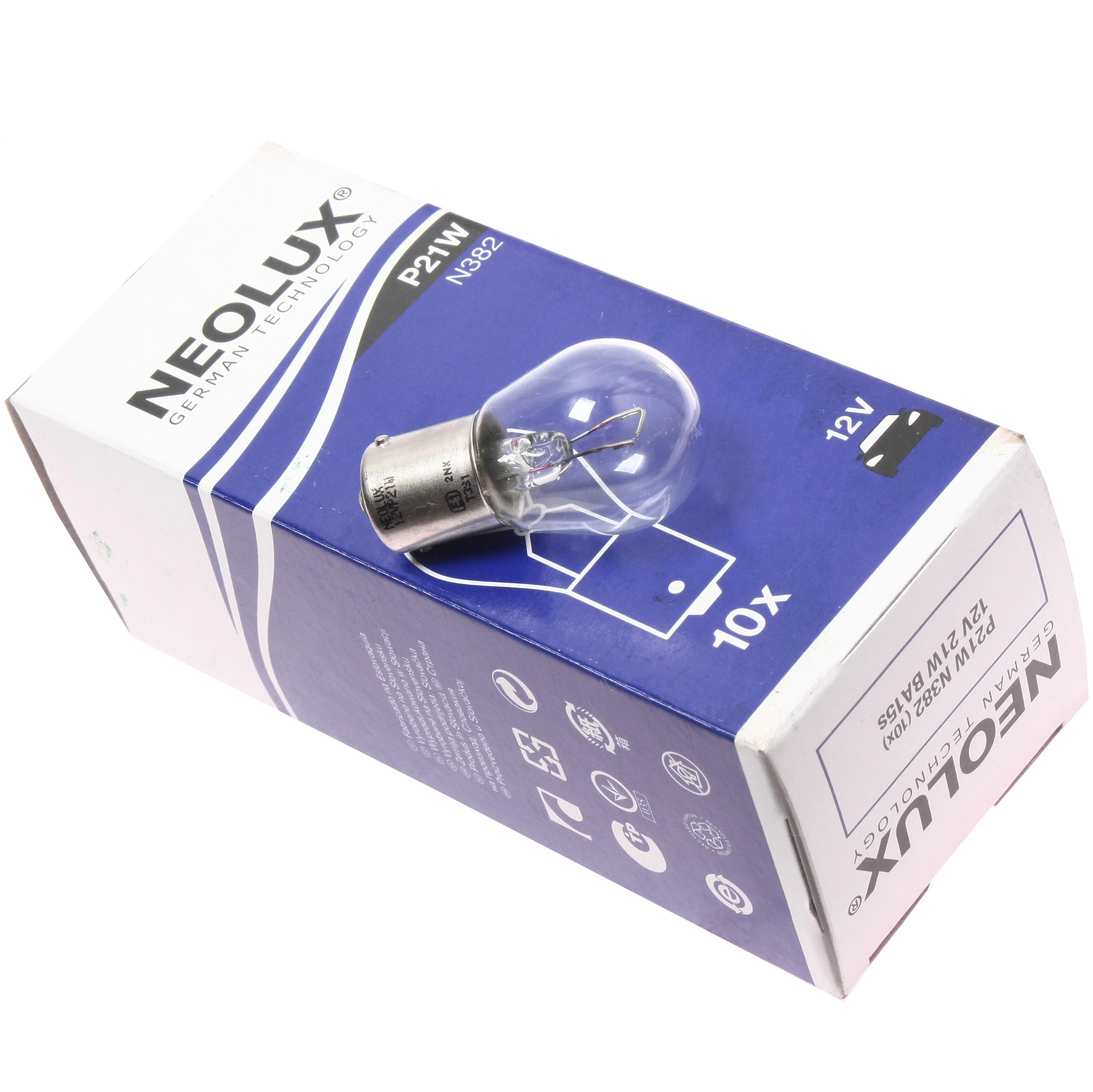 NEOLUX  P21W | N382  | Лампа  P21W  21W 12V BA15S 1уп. 10шт. | превью 2