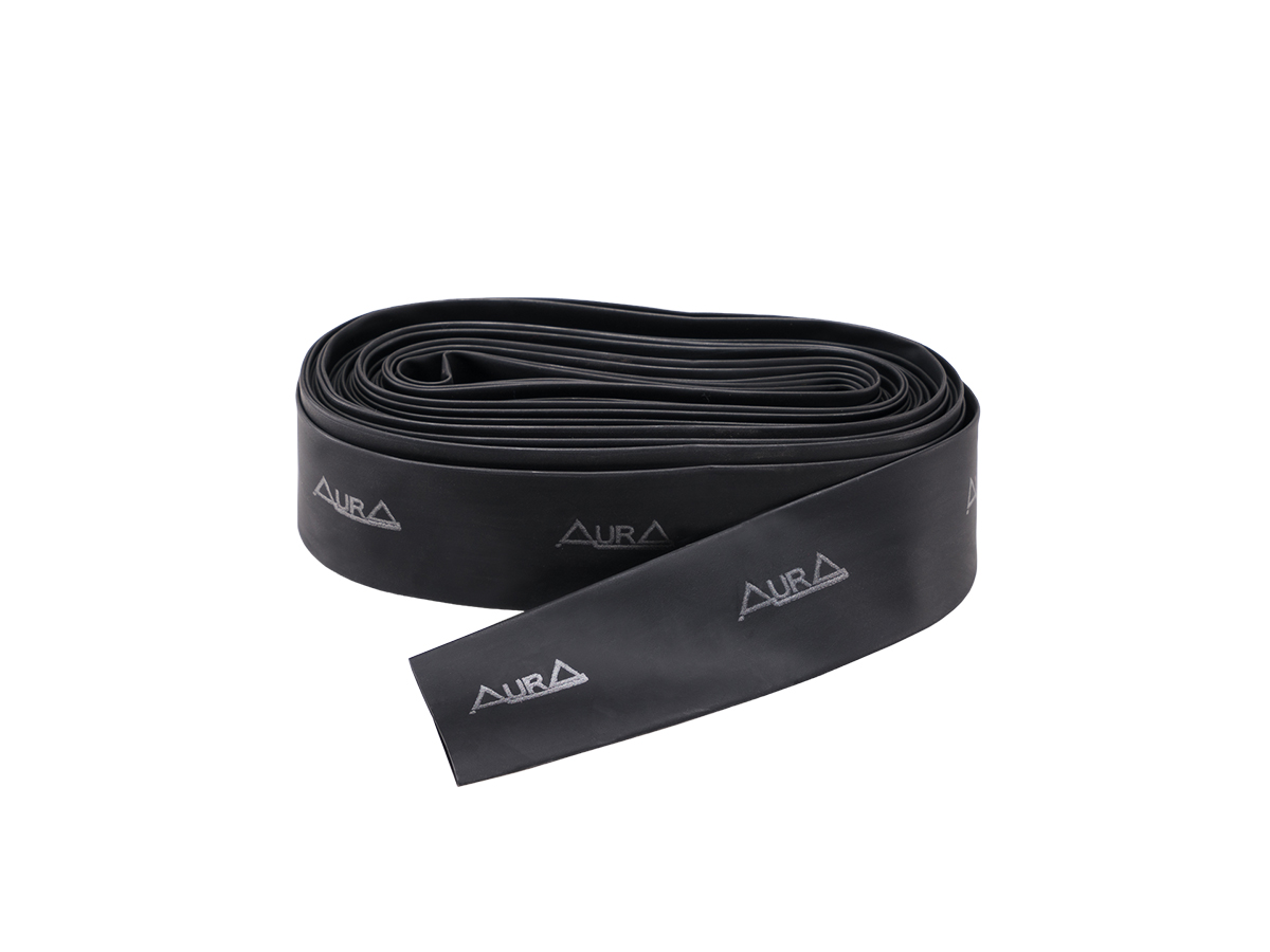 AurA | HSB-2010 | Термоусадочная трубка ЧЁРНАЯ, с логотипом, диаметр 20-10мм, 10м | превью 1