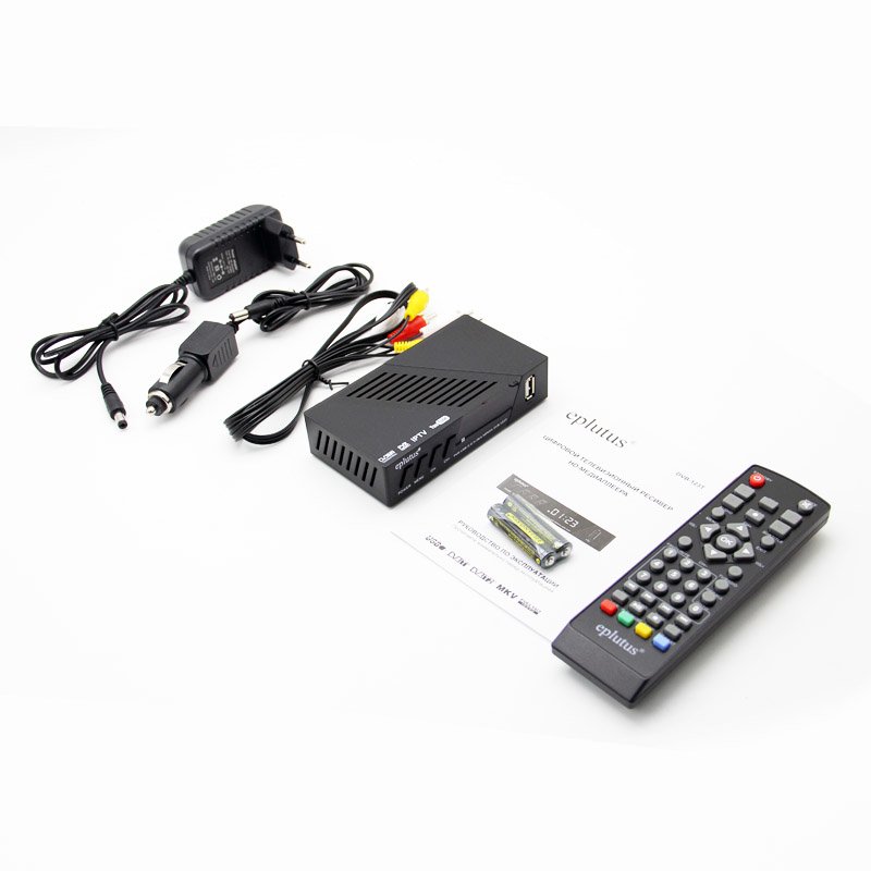 Eplutus | DVB 123T | Домашний DVB-T2 цифровой TV ресивер + провод 12B для автомобиля | 3
