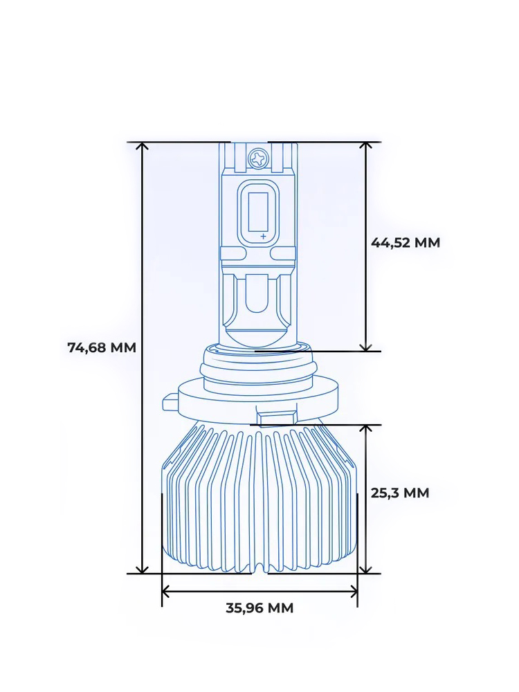 Clearlight | LED LUMITECH HB3/4 | Лампа LED HB3/4 50W 5700Lm 3000-8000K (2 шт.) 12 в.| 3